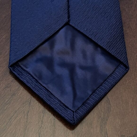 Vintage Luxury Marks & Spencer Blue Italian Silk Men’s Neck Tie Made In Uk - Picture 2 of 9